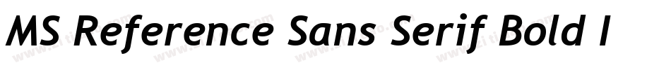 MS Reference Sans Serif Bold Italic字体转换